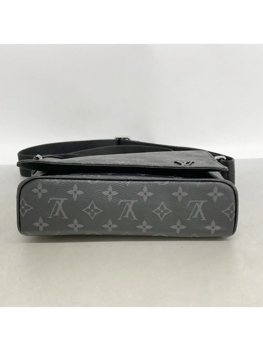 Louis Vuitton Shoulder Bag Monogram Eclipse District PM Black